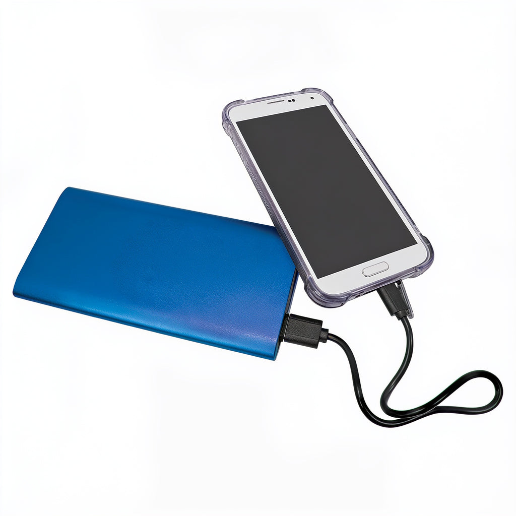 Blue 8000MAH Power Bank & Wireless Charger blank-preview