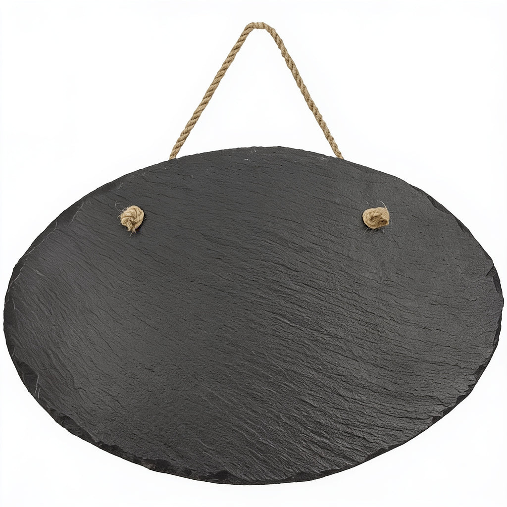 Oval Slate Decor with Hanging String blank-preview