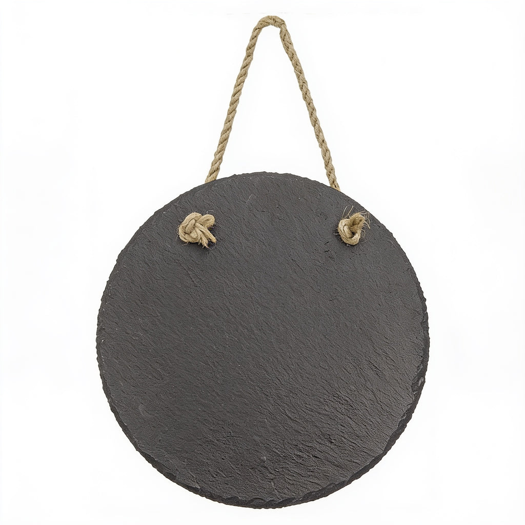 Round Slate Decor with Hanging String blank-preview
