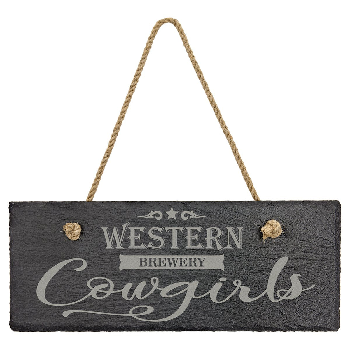 Rectangle Slate Decor with Hanging String