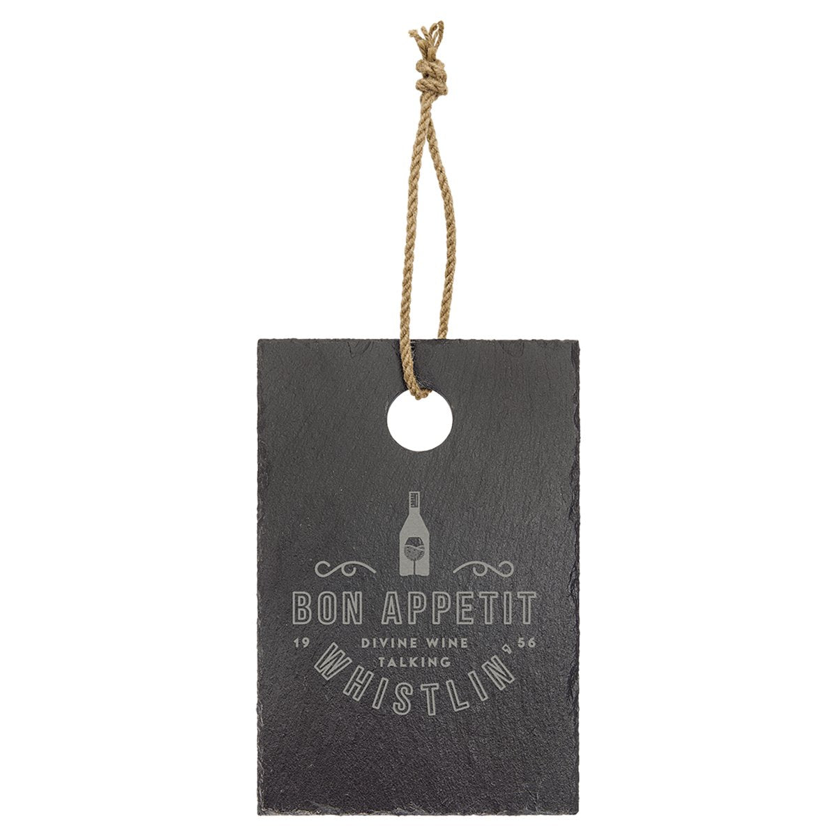 Slate Cutting Board with Rubber Pads and Hanging String