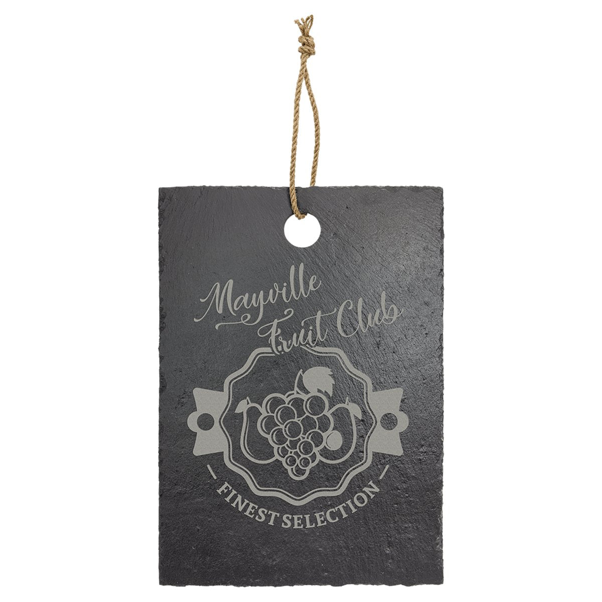 Slate Cutting Board with Rubber Pads and Hanging String