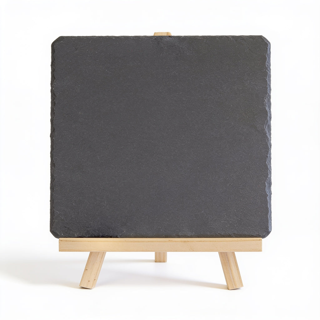 Rectangle Slate Decor with Wood Stand blank-preview-flat