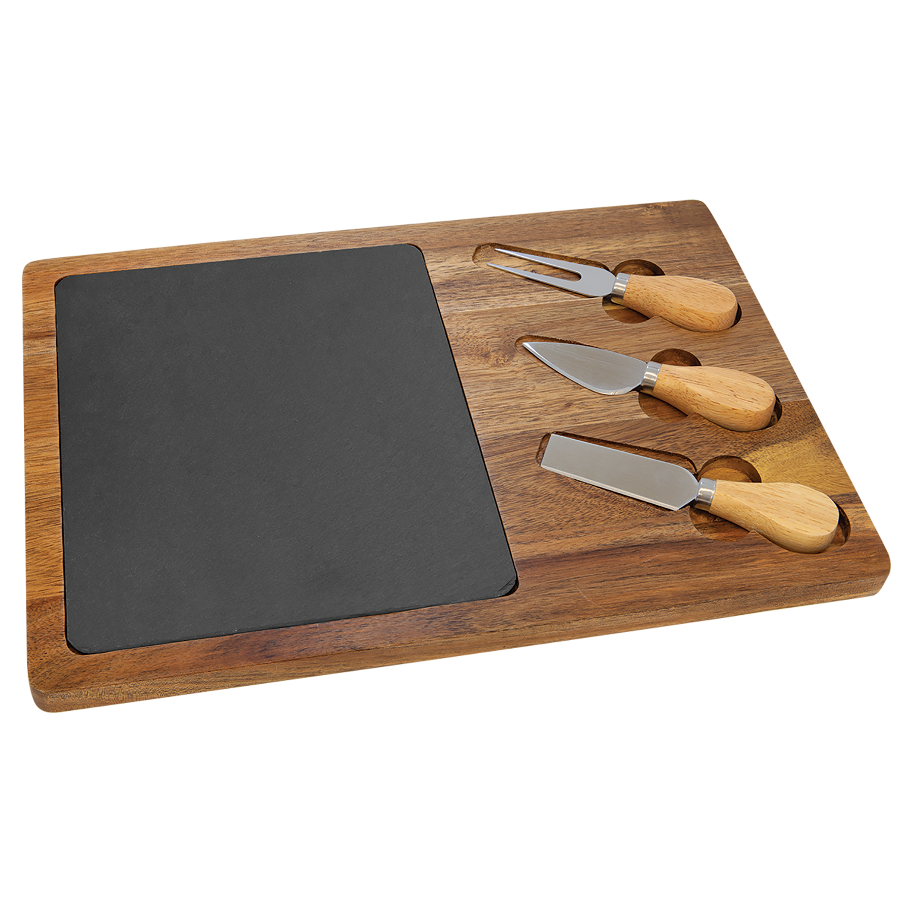 Acacia Wood with Slate Serving Board Includes Cheese Tools blank-preview
