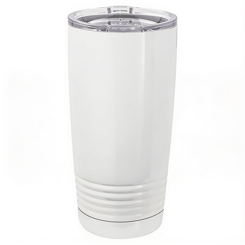 White 20 oz Vacuum Insulated Tumbler w/Lid blank-preview