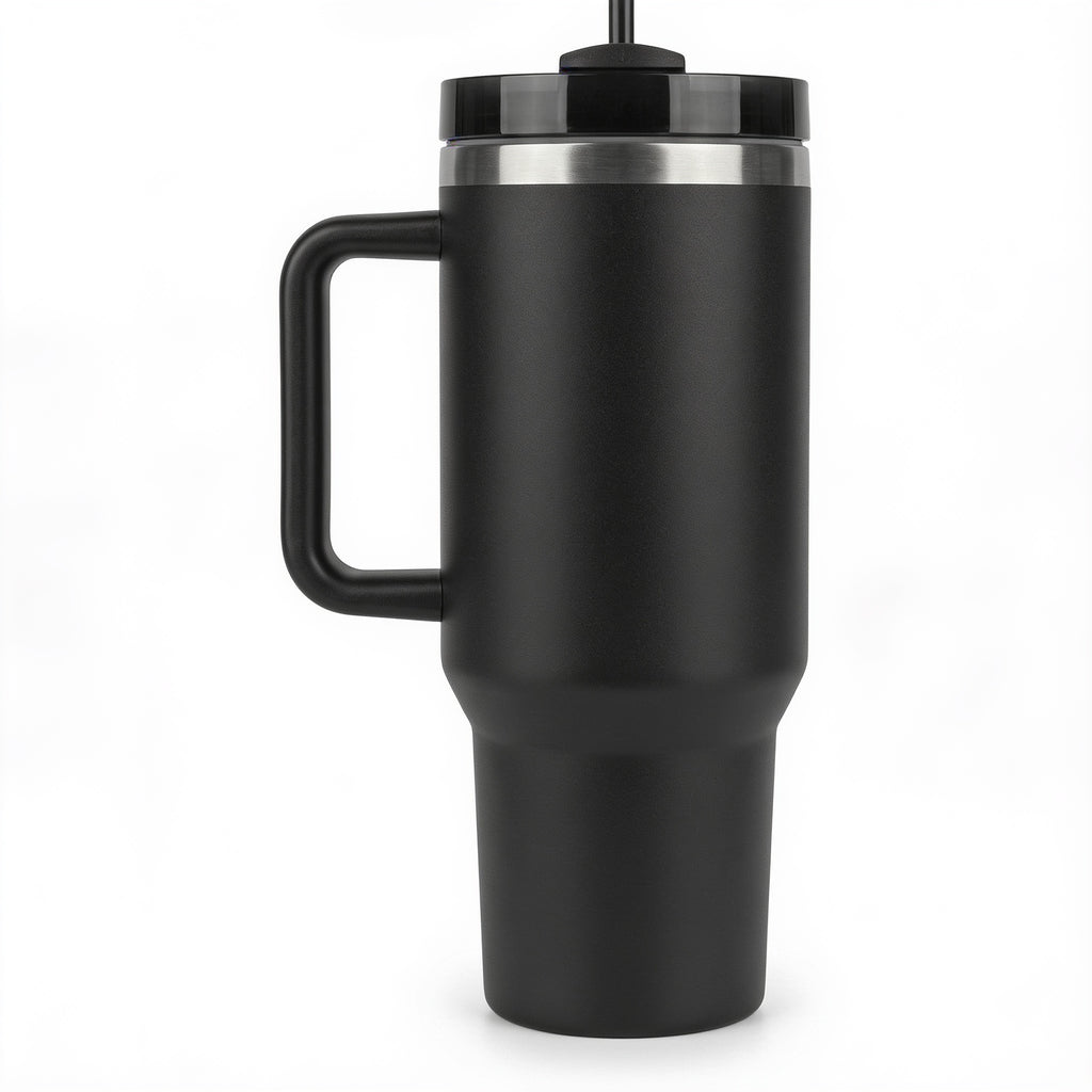 Personalized 40 oz Tumbler with Handle & Straw blank-preview