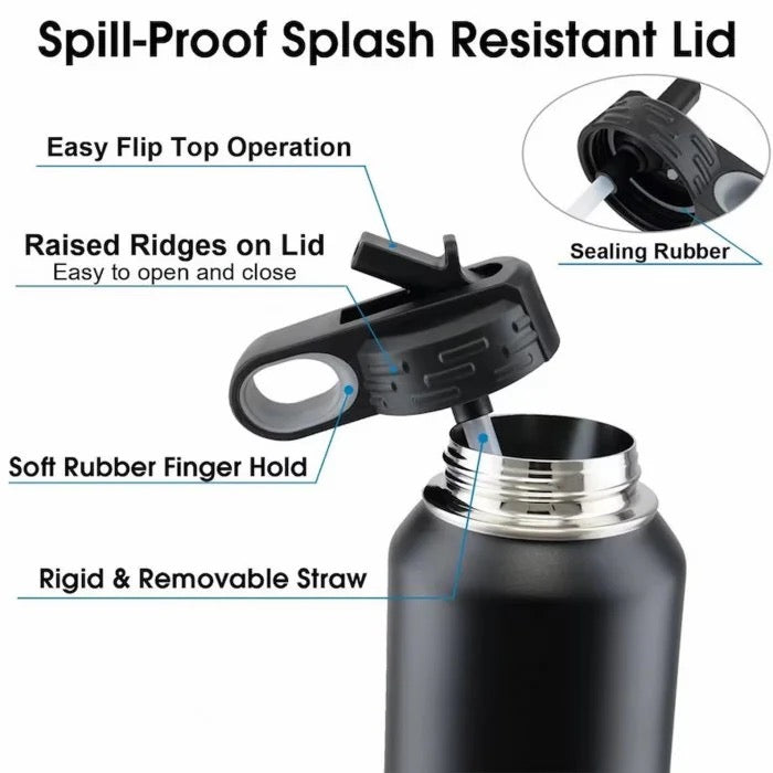 32 oz. White/Ghost Black ION-Plated Water Bottle